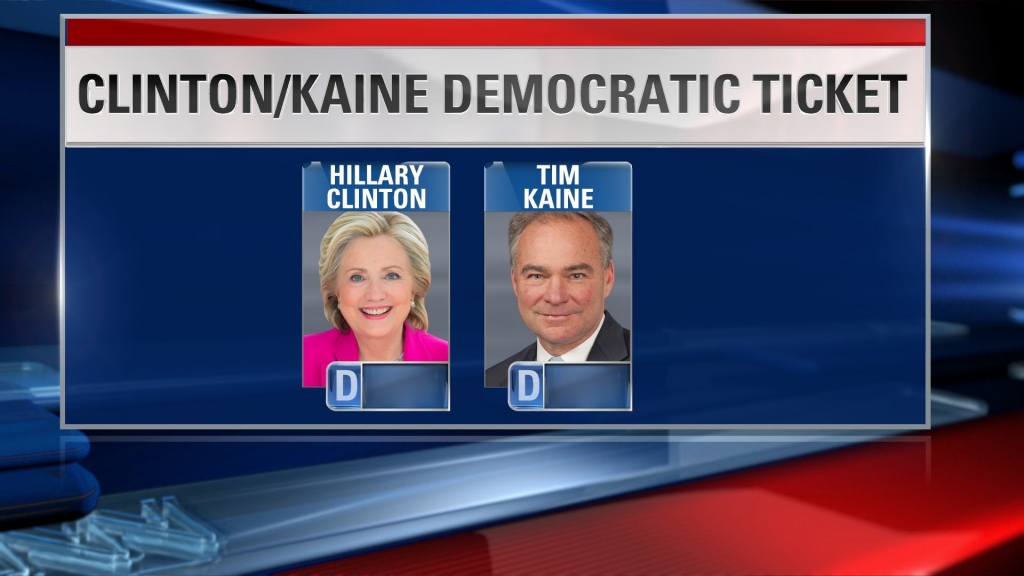 Hillary Clinton picks Tim Kaine as her vice presidential running mate