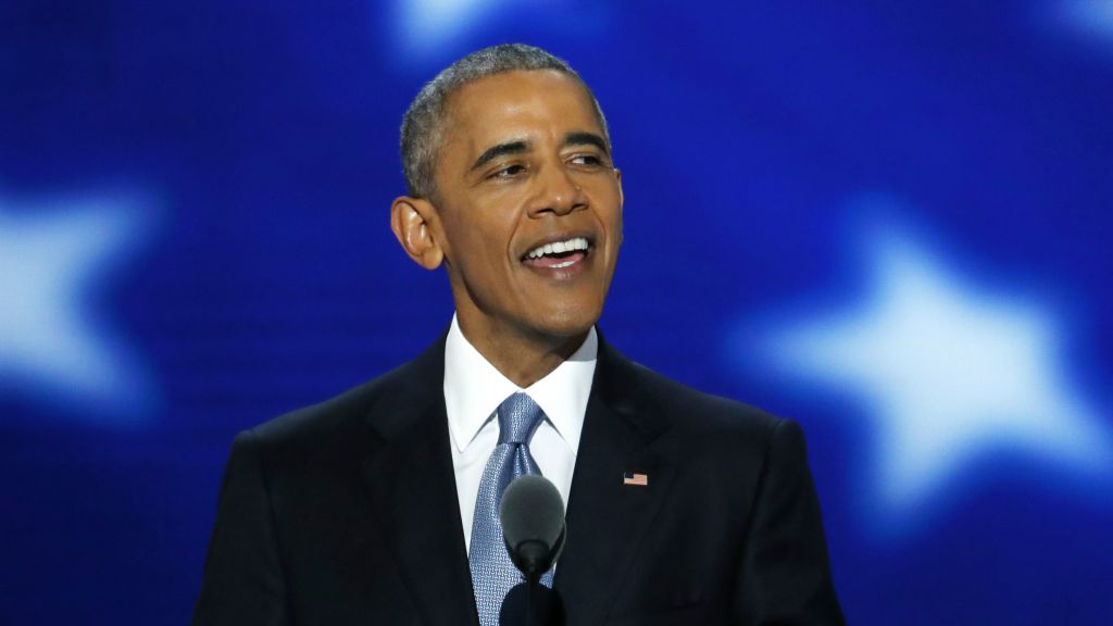 President Barack Obama speaks during the third day of the Democratic National Convention in Philadelphia Wednesday