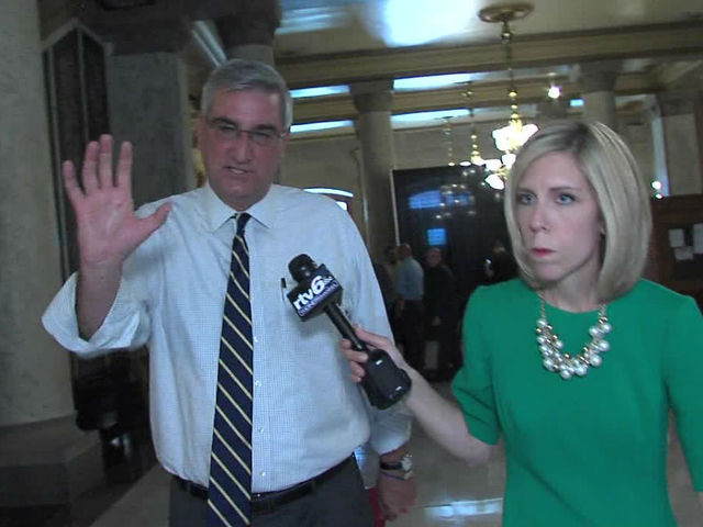 Holcomb filed paperwork July 15 to take Gov. Mike Pence's spot on Indiana's ballot.                      WRTV