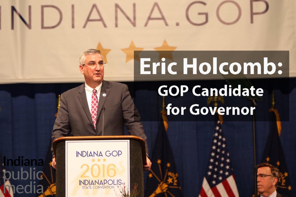 Eric Holcomb is the Republican candidate for governor replacing Mike Pence on the November ballot