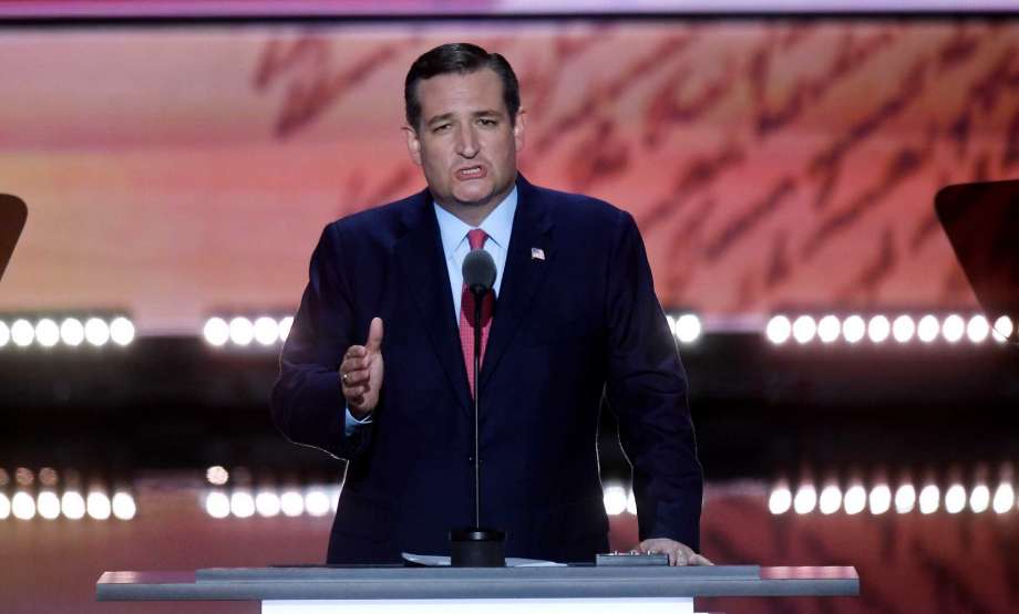 Texas Sen. Ted Cruz speaks during the third day of the Republican National Convention in Cleveland on July 20. He refused to endorse GOP nominee Donald Trump and was jeered as a result. But he was in the right