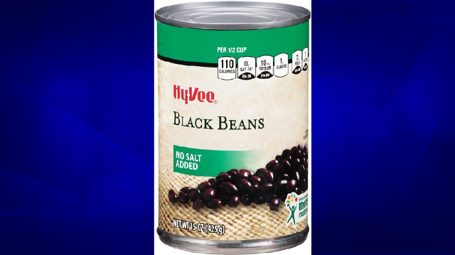 Hy Vee recalls black beans due to possible foreign material