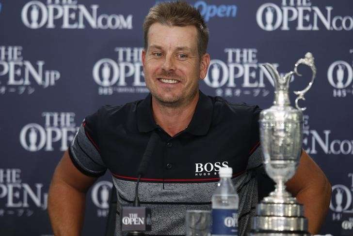 Golf- British Open- Sweden's Henrik Stenson with the Claret Jug during a news conference after winning the British Open golf championship- Royal Troon Scotland Britain- 17/07/2016. REUTERS  Paul Childs