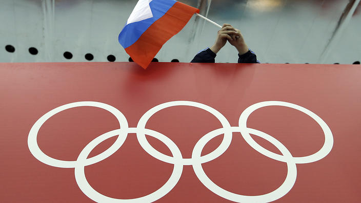 Russian flag at the 2014 Winter Olympics in Sochi Russia