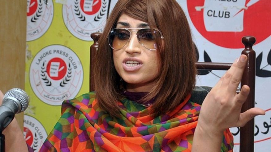 28 2016 Pakistani fashion model Qandeel Baloch speaks during a press conference in Lahore Pakistan