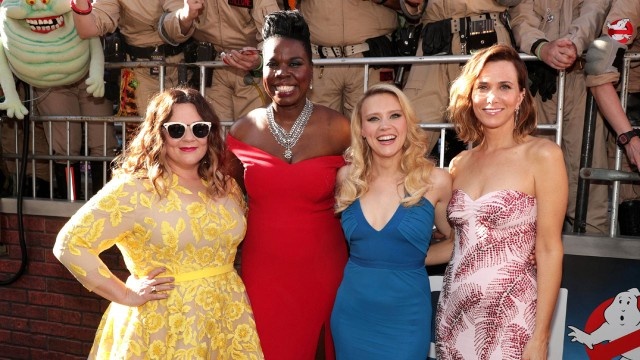 Melissa McCarthy Leslie Jones Kate McKinnon Kristen Wiig at Ghostbusters premiere