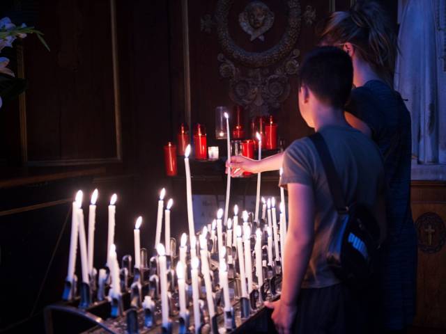 Tours&#039 cathedral central France after a mass celebrated in tribute to the priest killed in Saint Etienne du Rouvray