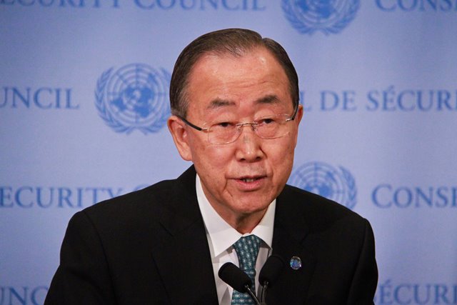 As violence continues to roil in Syria and Yemen UN Secretary General Ban Ki-moon on Thursday urged religious leaders and educators to preach to the