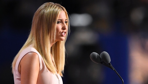 Ivanka Trump daughter of Republican Presidential Nominee Donald J. Trump speaks during the final day of the Republican National Convention in Cleveland