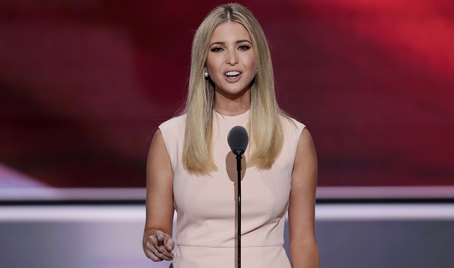 Ivanka Trump daughter of Republican Presidential Nominee Donald J. Trump speaks during the final day of the Republican National Convention in Cleveland Thursday