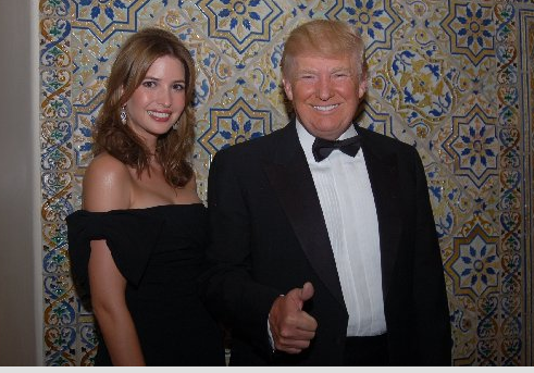 Ivanka with her father at Mar-a Lago in Palm Beach in 2012