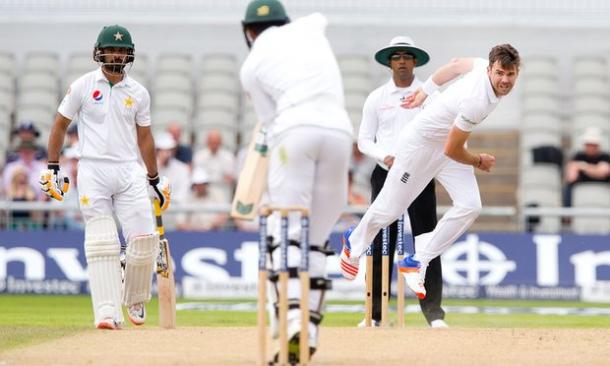 James Anderson picked up the first wicket of the day