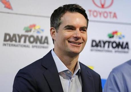 Four-time NASCAR Cup Series champion Jeff Gordon speaks to the media during a news conference before practice for Sunday's NASCAR Daytona 500 Sprint series auto race at Daytona International Speedway in Daytona Beach Fla. Thursday Feb. 18 2016. G