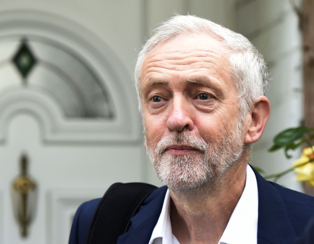 Jeremy Corbyn leaves his Holloway home yesterday morning Lauren Hurley  PA Wire