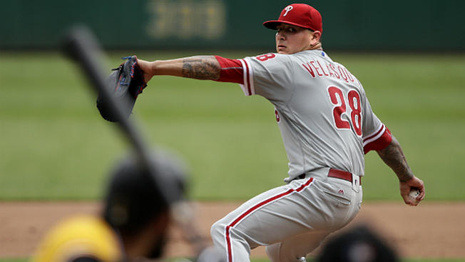 Contributor Vince Velasquez feels the heat in Phillies Sunday loss to Pirates