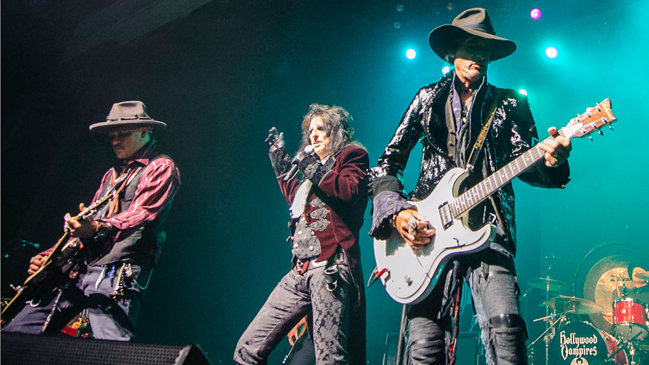 Johnny Depp Alice Cooper and Joe Perry of the Hollywood Vampires