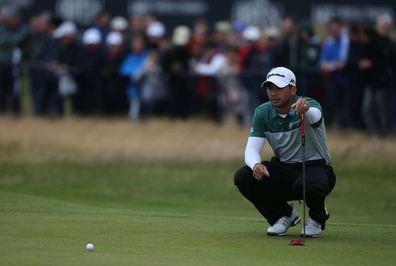 Golf- British Open- Jason Day of Australia lines up a putt on the first hole during the third round- Royal Troon Scotland Britain- 16/07/2016. REUTERS  Russell Cheyne