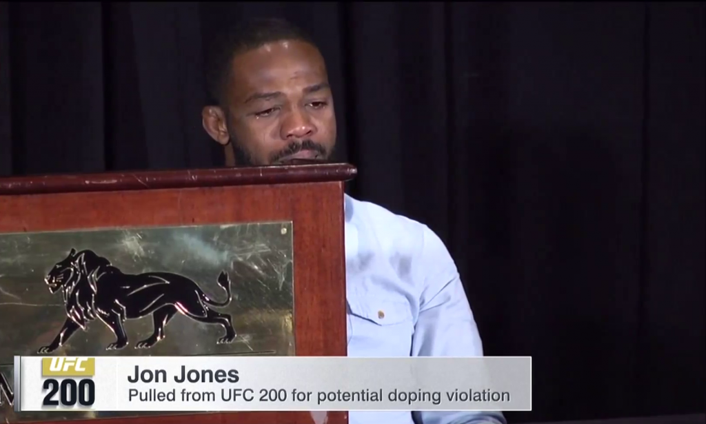 Jon Jones crying during presser