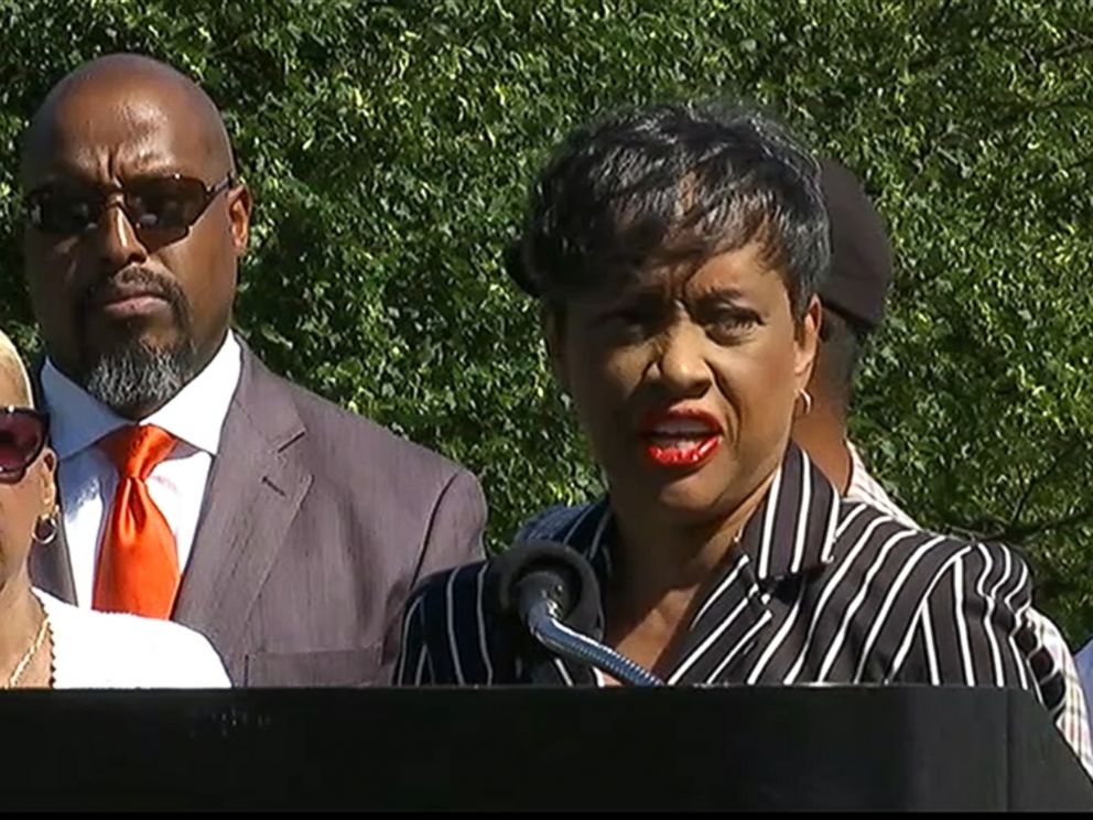 KSTPGlenda Hatchett speaks at a news conference with Philando Castile’s mother Valerie Castile