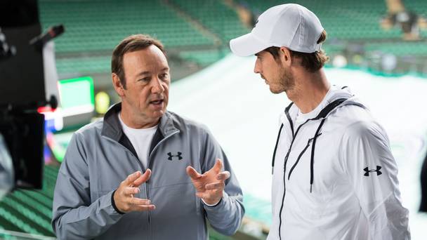 Kevin Spacey and Andy Murray on Centre Court