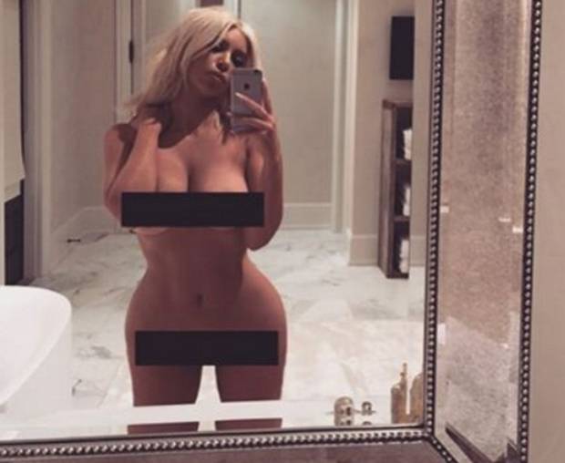 Kim Kardashian West posted this nude