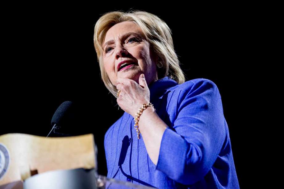 Democratic presidential candidate Hillary Clinton speaks at the 107th National Association for the Advancement of Colored People annual convention at the Duke Energy Convention Center in Cincinnati Monday