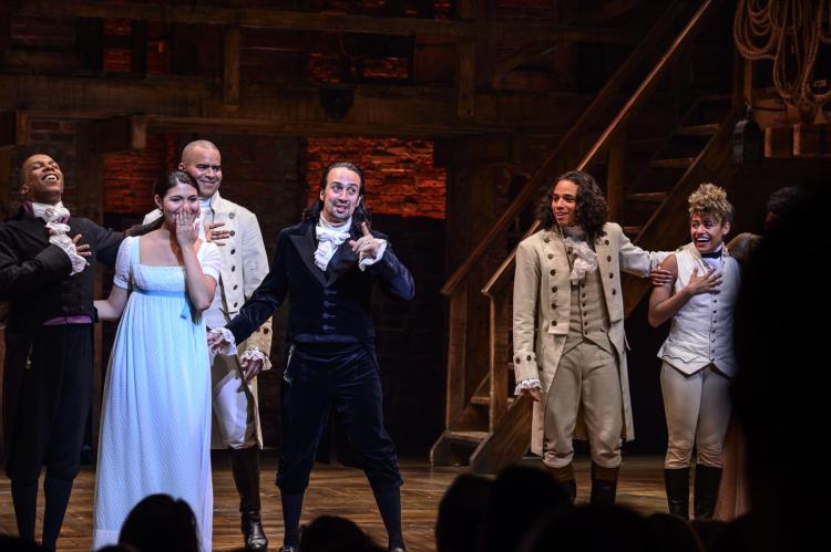 Lin-Manuel Miranda appeared for the final time in'Hamilton Saturday the hit musical he created