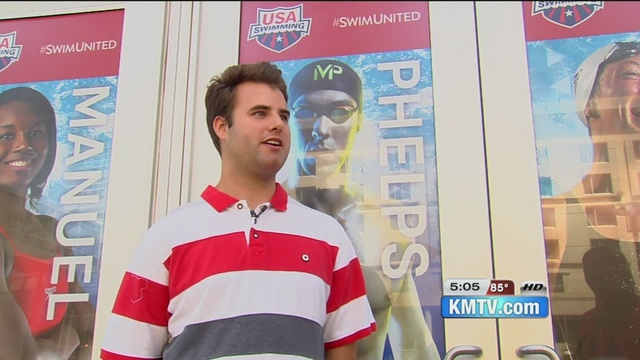 Local Special Olympic swimmer cheers on his icon at swim trials                      KMTV