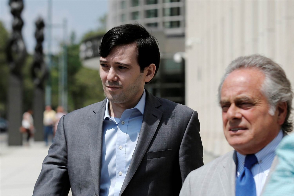 Image Shkreli departs with his attorney Brafman following a hearing at U.S. Federal Court in Brooklyn New York