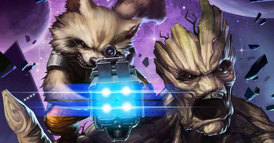 Marvel's Rocket Raccoon and Groot Cover This Year's ISS Patches