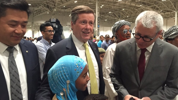 Mayor John Tory spoke out about Sunday's Pride Parade protest during today's Eid celebrations