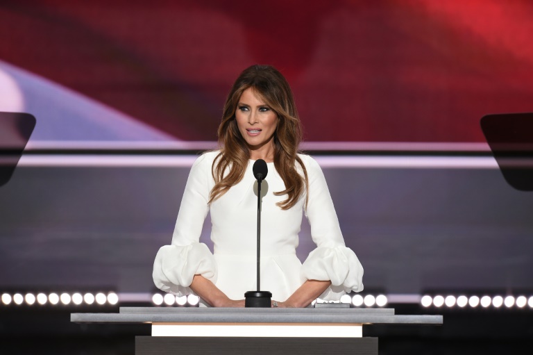 AFP  File  Robyn Beck Melania Trump wife of presumptive Republican presidential candidate Donald Trump addresses delegates on the first day of the Republican National Convention