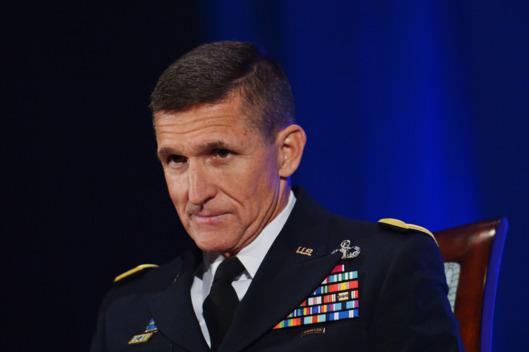 Defense Intelligence Agency Director Michael Flynn speaks during the inaugural Intelligence Community Summit organized by the Intelligence and National Security Alliance