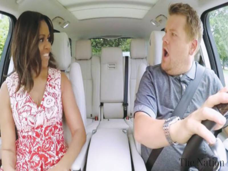 Michelle Obama and James Corden The Late Late Show