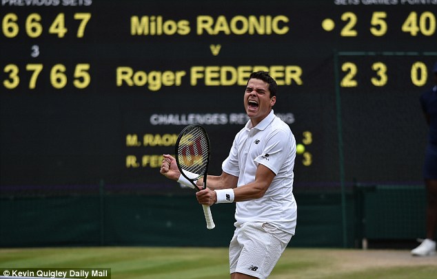 Milos Raonic made it through to his first Wimbledon men's singles final after beating Roger Federer