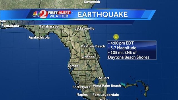 Earthquake recorded off Daytona Beach coast