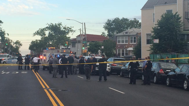 NBC 4 NYScene of shooting in Brooklyn Monday