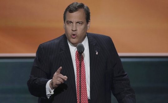 New Jersey Gov. Chris Christie in Cleveland on July 19