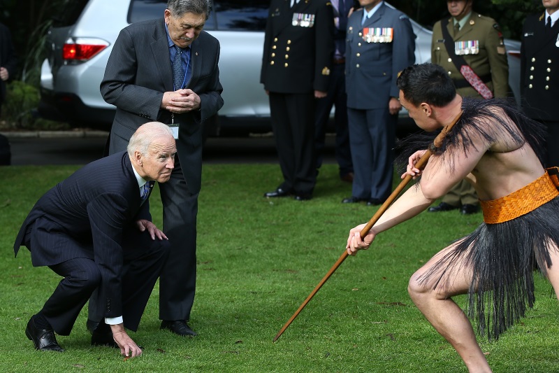 Joe Biden accepts a challenge from Karl Manuel