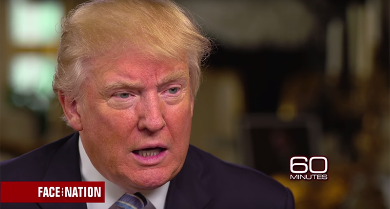 Donald Trump appears on'60 Minutes