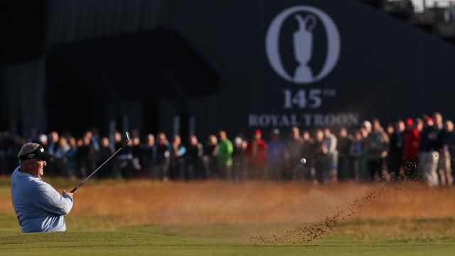 Montgomerie posts crazy opening round at Royal Troon