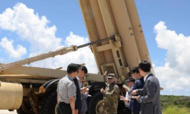 South Korean media and Stars and Stripes were given a tour of the Terminal High Altitude Area Defense system site at Andersen Air Force Base Guam Tuesday