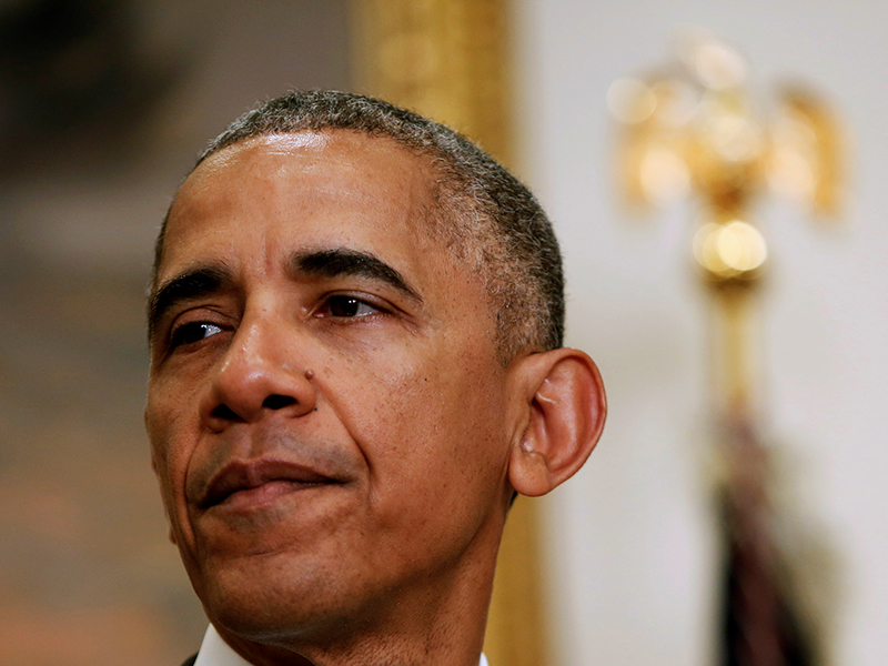 U.S. President Barack Obama delivers a statement from the Roosevelt Room on Afghanistan at the White House in Washington