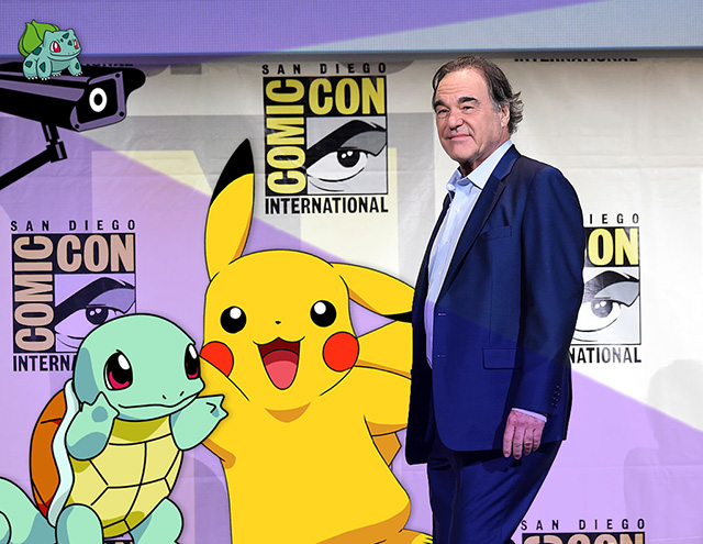 Oliver Stone and a few friends at Comic-Con