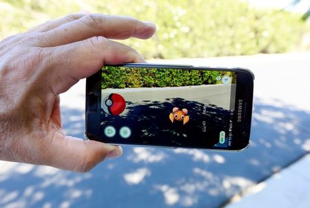 Illustration of the augmented reality mobile game'Pokemon Go