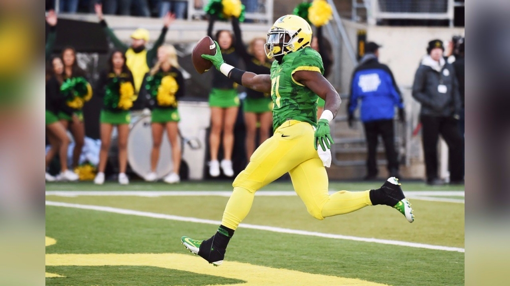 Oregon running back Royce Freeman