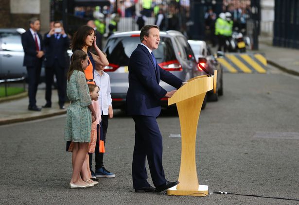 David Cameron makes a speech outside 10 Downing Street