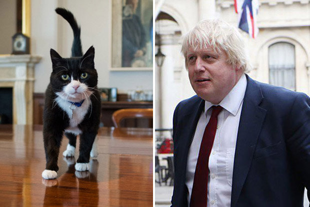 PA  FOREIGNOFFICE    
     CHUMS Boris Johnson met the Foreign Office's resident cat Palmerston