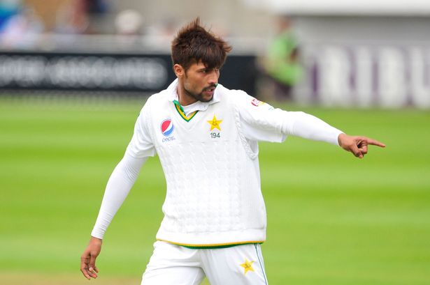 Pakistan's Mohammad Amir bowling during day two of the tour match at the County Ground Taunton