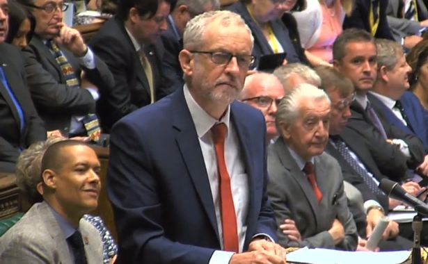 Labour party leader Jeremy Corbyn speaks during Prime Minister's Questions